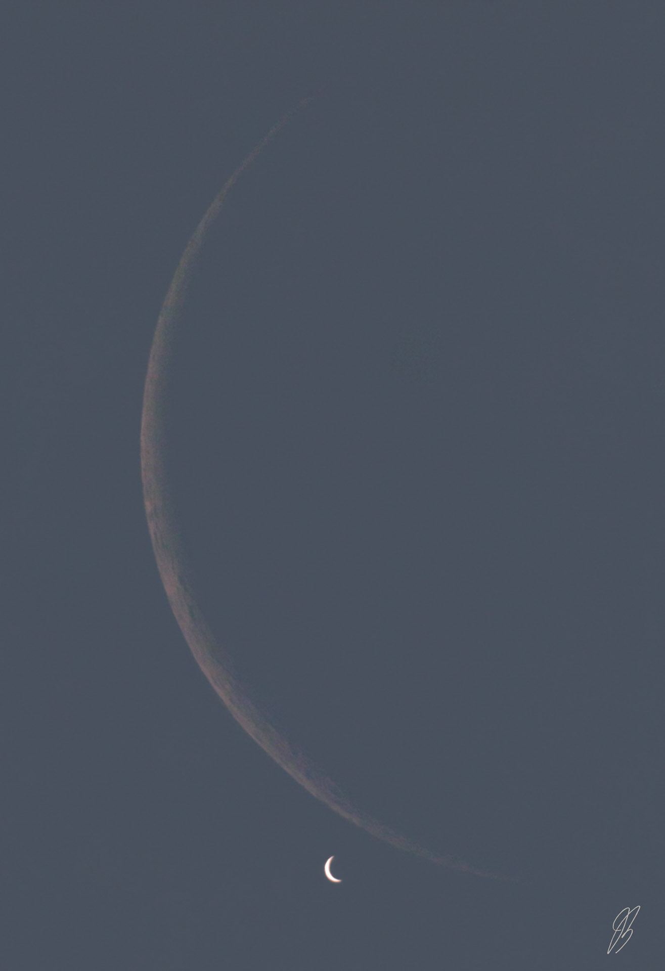 Conjonction entre la Lune et Vénus